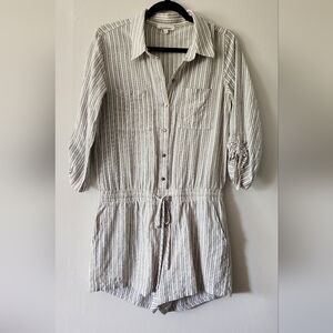 Striped Button-Up Jumper